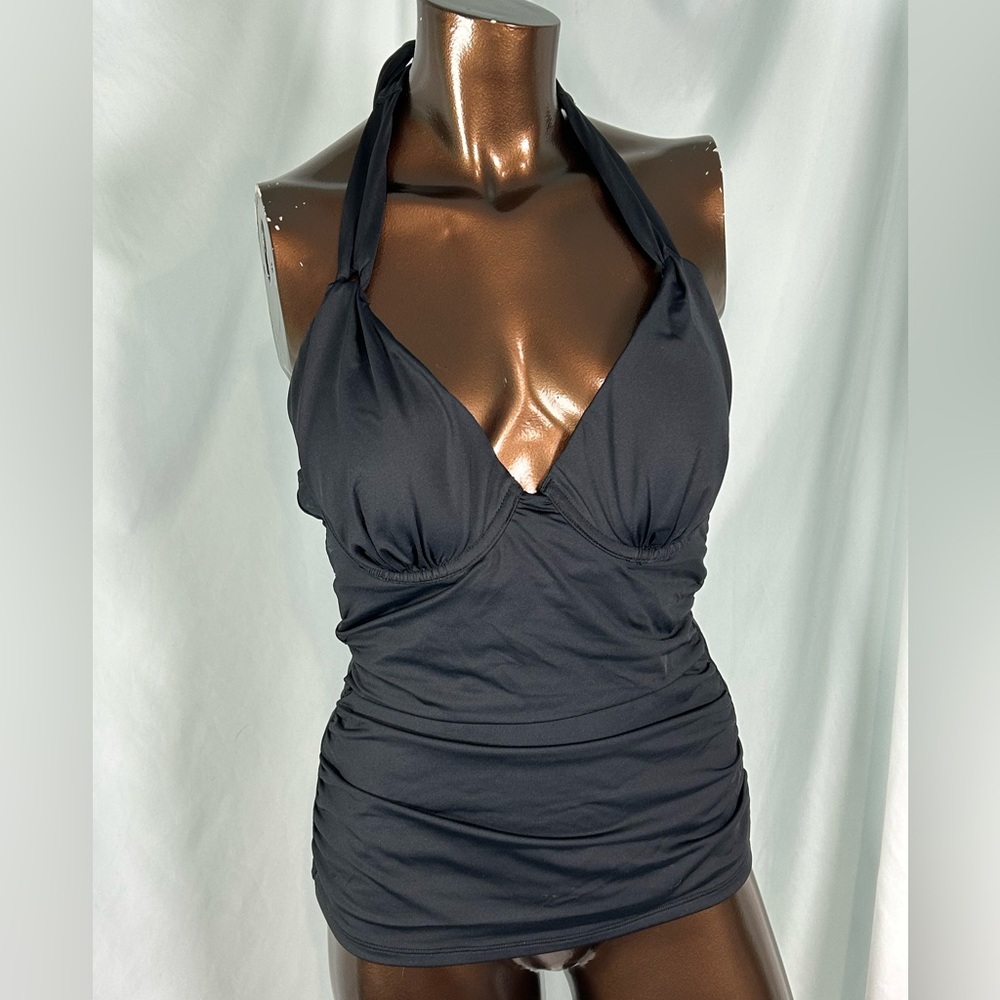 Tommy Bahama Pearl Shirred underwire Tankini - Large D - New - Picture 3 of 9